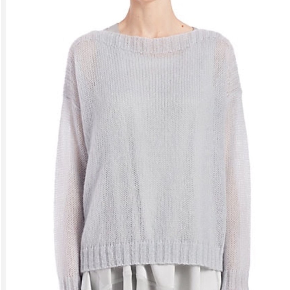 Eileen fisher mohair airy sweater, new, L, Grey